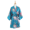 Wholesale New Long Sleeve Ice Silk Luxury Elegant Women Bathrobe Sleepwear Summer